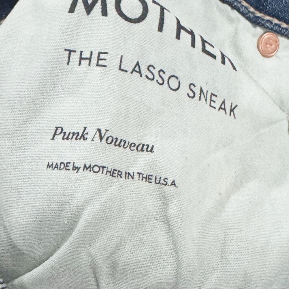 Mother Women's The Lasso Sneak Wide Leg Jeans Punk Nouveau Size 25 NWT - Picture 7 of 11